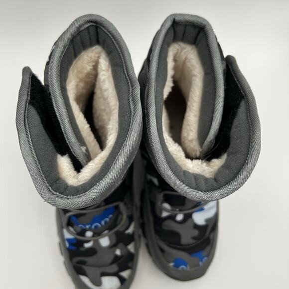 Hobibear Big Kids Winter Boots Size 35 US Size 3.5 Blue Faux Fur Lined AW3771 - Picture 4 of 8
